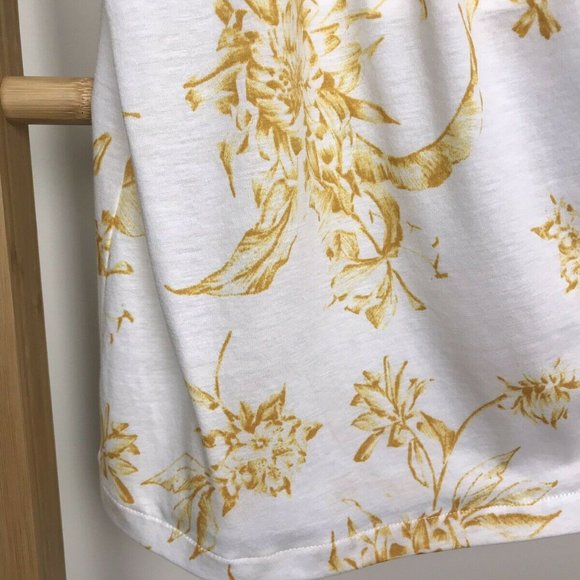 SOLD Witchery Yellow Floral Print Top XL - Picture 6 of 12